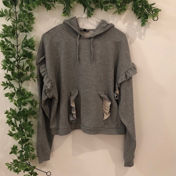 Topshop Ruffle Sweatshirt - Picture 2 of 6